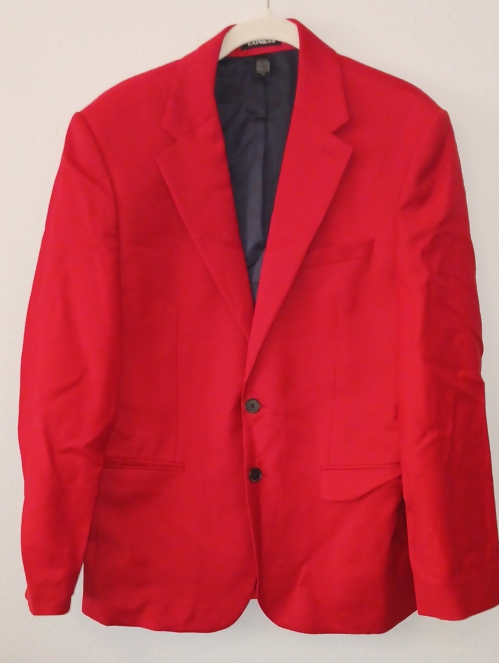 Express Men's Red Two-Button Blazer